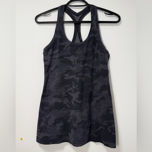 Lululemon Cool Racerback Nulu Tank Top Heritage 365 Camo Deep Coal Multi - Picture 6 of 7